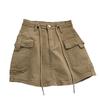 Женская летняя юбка с карманами, уличная одежда, однотонная однотонная повседневная одежда с высокой талией, винтажная женская мини-юбка трапециевидной формы, женская одежда