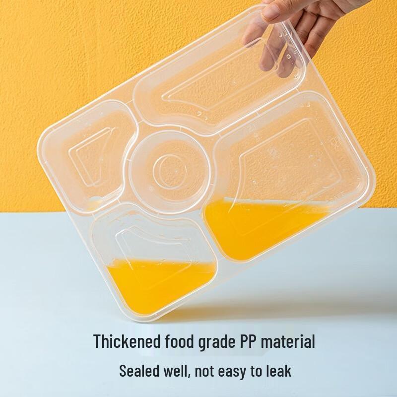 JINGRX Disposable 2-Compartment Meal Prep Containers