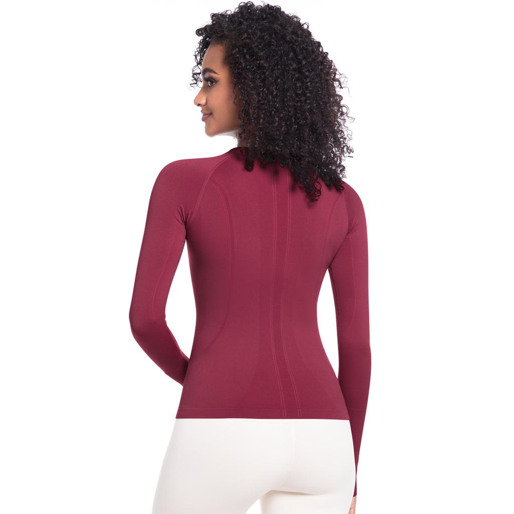 Auroth Long Sleeve Yoga Shirts With Thumb Hole Women Gym Sports Top Solid Color Running Slim Stretch Fitness Shirts