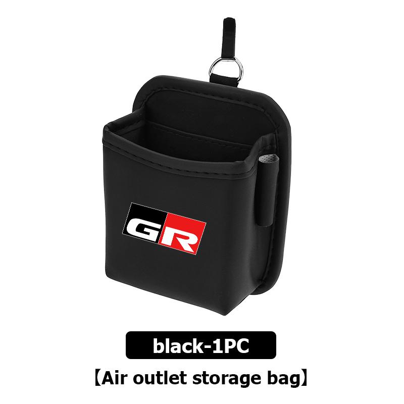 cnkym4 Car Air Outlet Storage Box Hanging Phone Lipstick Lighter Organizer Bag Holder For Toyota Crown Yaris Corolla Prius Auris CHR