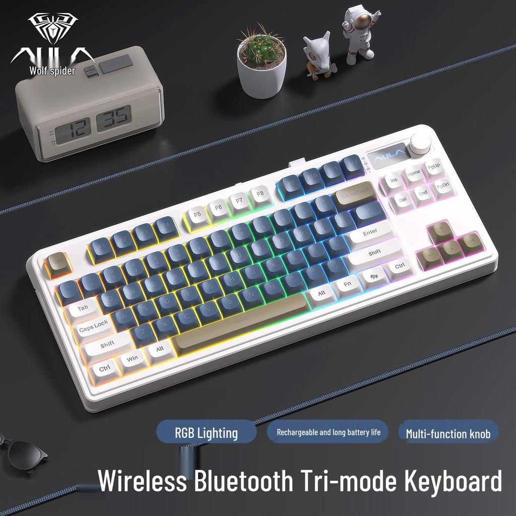 S3187 Bluetooth и проводная тихая механическая клавиатура для ноутбука/настольного компьютера