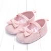Новое поступление, обувь для кроватки для новорожденных, противоскользящая обувь принцессы с вышивкой и бантом на детской подошве