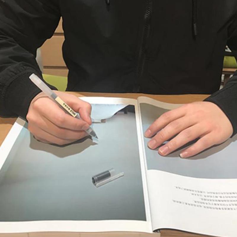 5 шт. Muji Moma Japan 0,38 мм/0,5 мм нетоксичные гелевые чернила-ручки синего/черного цвета