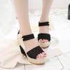 2024women Sandals Lace Leisure Women Wedges Heeled Women Sandals Summer Sandals Party Platform High Heels Shoes Woman