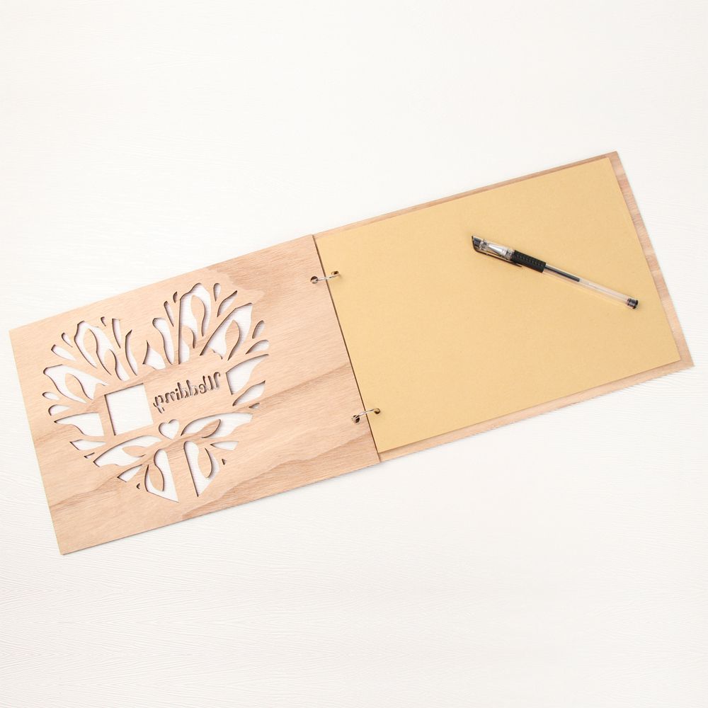 Rustic Sign-in Memorial Wooden Guest Book Wedding Planners
