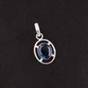 Овальный Натуральный Лондонский Голубой Топаз Подарок Маме Свадебная Подвеска Серебро 925 пробы PP-6-7