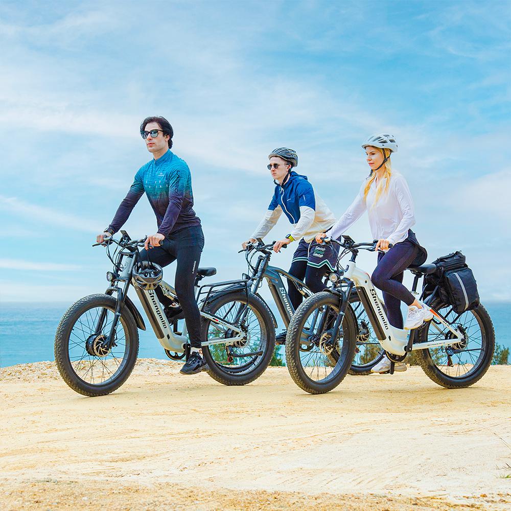 Shengmilo MX05 взрослый электровелосипед 48 В 500 Вт мотор 26 дюймов толстые шины E-Mountain мужской электровелосипед 48 В 17,5 Ач аккумулятор SAMSUNG, серый