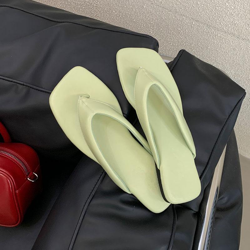 Модные летние пляжные шлепанцы Женские балетки Слайды Тапочки Обувь Женская обувь Модные с квадратным носком Женские балетки Тапочки Сандалии Обувь