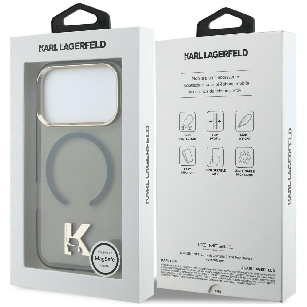 Karl Lagerfeld IML K Head Logo MagSafe Case for iPhone 17 Pro Max Black