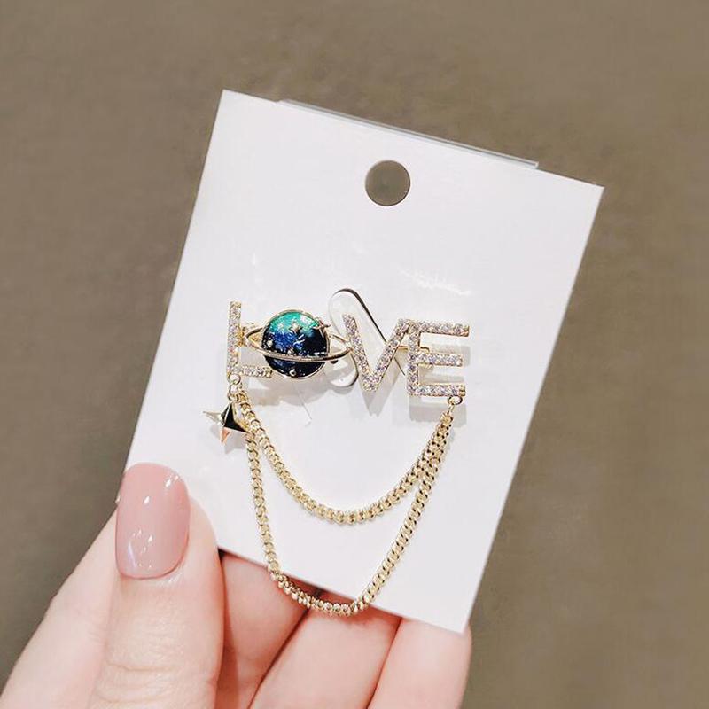 Brooch Jewelry Accessories Hijab Tassel Lapel Pin Suit Shirt Collar