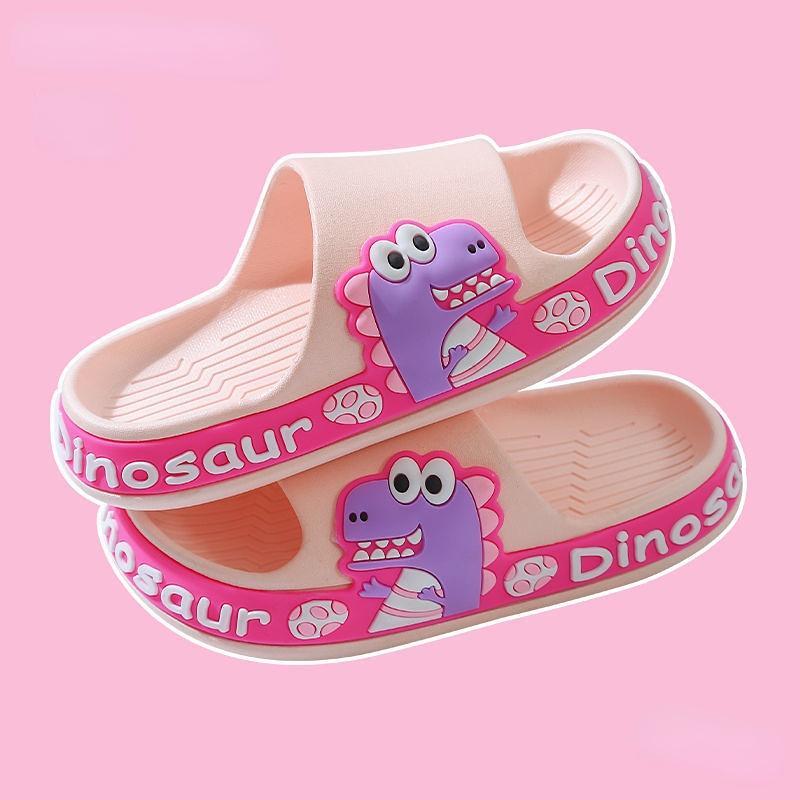 Cute Children Summer Slippers EVA Non-slip Soft Cartoon Dinosaur Slippers for Kids Baby Footwear