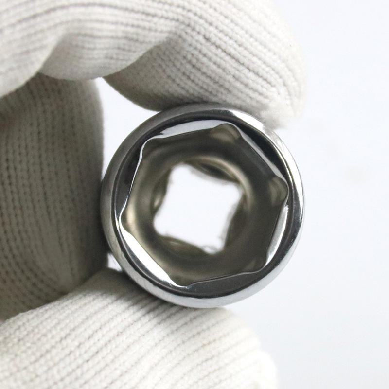 Короткий шестигранный торцевой ключ 1/4" с интерфейсом 6,3 мм, рукояткой-трещоткой и головкой торцевого ключа 4-14 мм для ремонта автомобилей