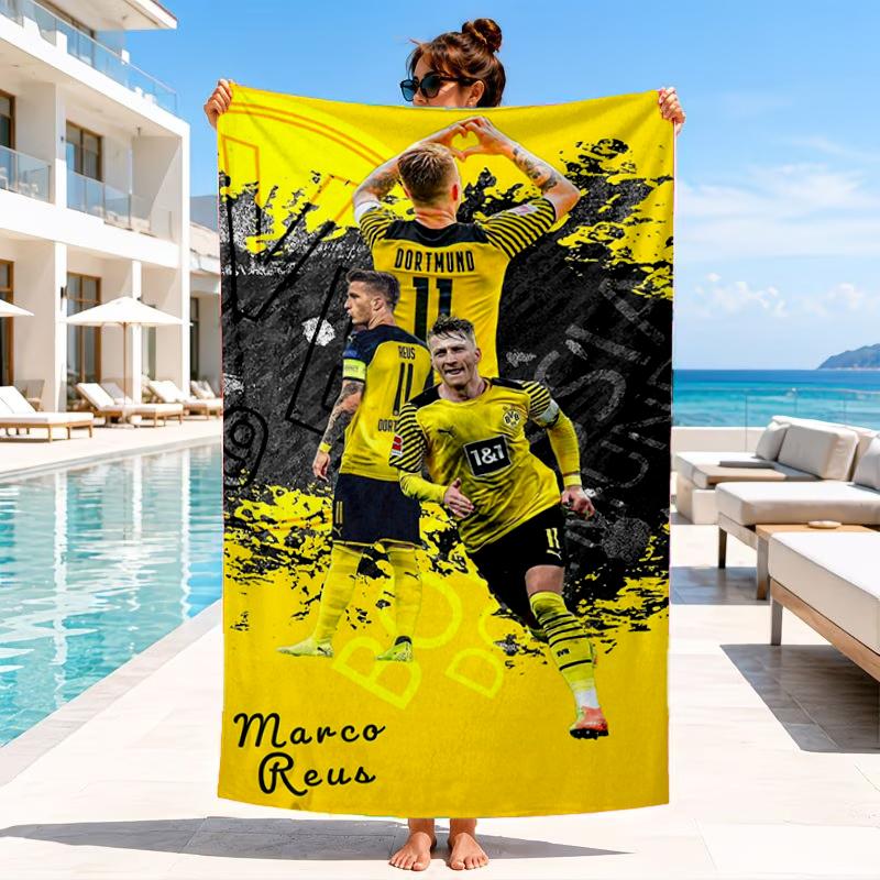 09 Football Club Beach Towel, Microfiber Beach Towel, Perfect For Pool, Beach, Travel, Home Decor Beach Party Fan gifts