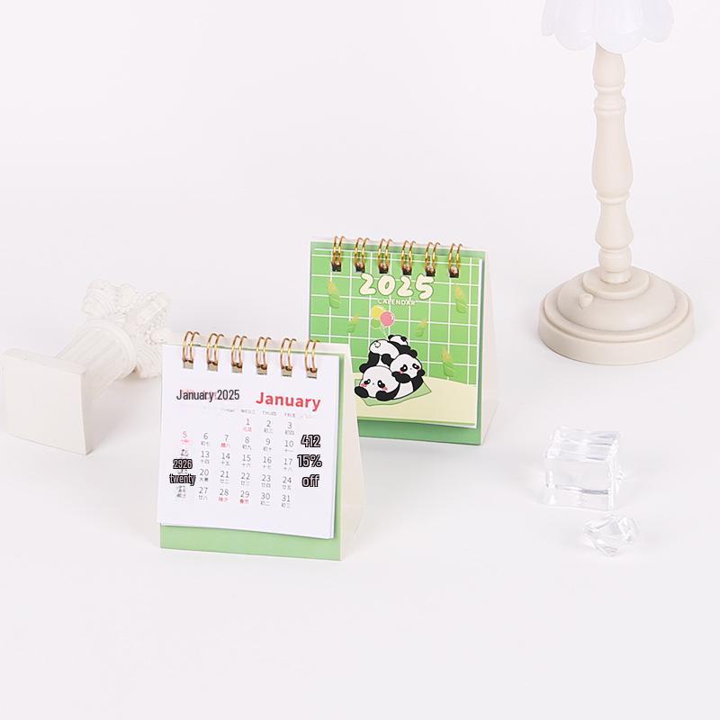 2025 Cute Cartoon Mini Desk Calendar & Memo Planner