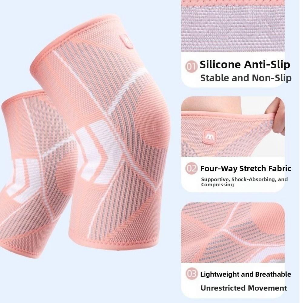 1pair Breathable Knee Supports Brace Anti-collision Knee Sleeve Knee Pad  Running Biking Basketball