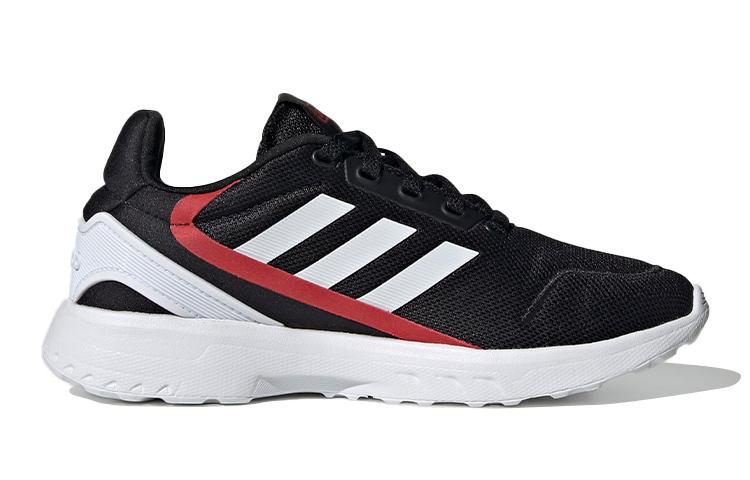 adidas Neo Nebula Ted K Модный Пэчворк Дышащие Низкие Детские Беговые Кроссовки Черный Красный Белый Детские EH2542