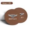 2Pcs Suede Leather Car Water Cup Mat Coaster Pad For New Bentley Flying Spur Continental GT Bentayga Mulsanne Interior Accessory CL3