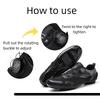 Cycling Shoes for Men & Women - Mountain Bike Shoes with Rotating Buckle Lacing Breathable Mesh Anti-Slip Nylon Sole MTB