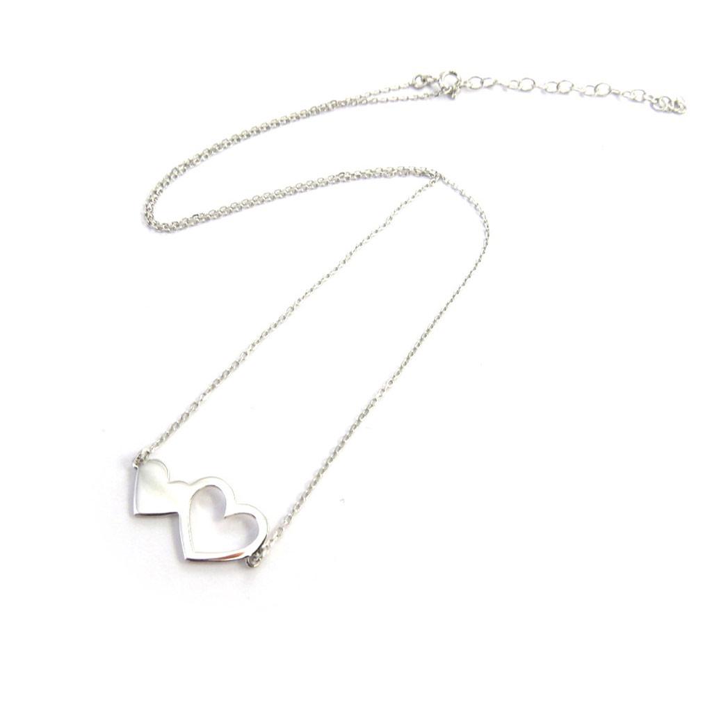 Les Trésors De Lily [N2884] - Серебряное колье «Любовь» (родиевое покрытие) - 20x11 мм