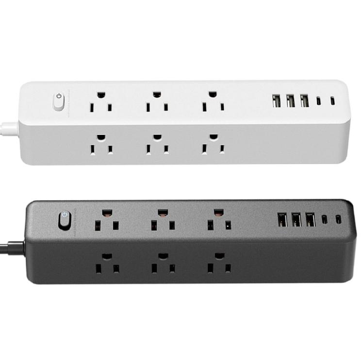 Slim Power Strips With 9Outlets 3 USB 2 USB C Port Surge Protectors Flat Plugs For Home Office Travel Charging Needs