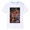 FNAF Summer 100%Cotton T-shirt Casual Boy Short Anime Tees Y2k One Piece Bear Rabbit Game Kawaii Print Tops Kids Clothes Girls