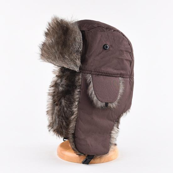 Зимняя шапка унисекс Yousheng с утолщенной бархатной подкладкой, защита ушей, пушистая ветровая крыша, застежка, сохранение тепла, катание на лыжах, коньках, сноуборде, лей