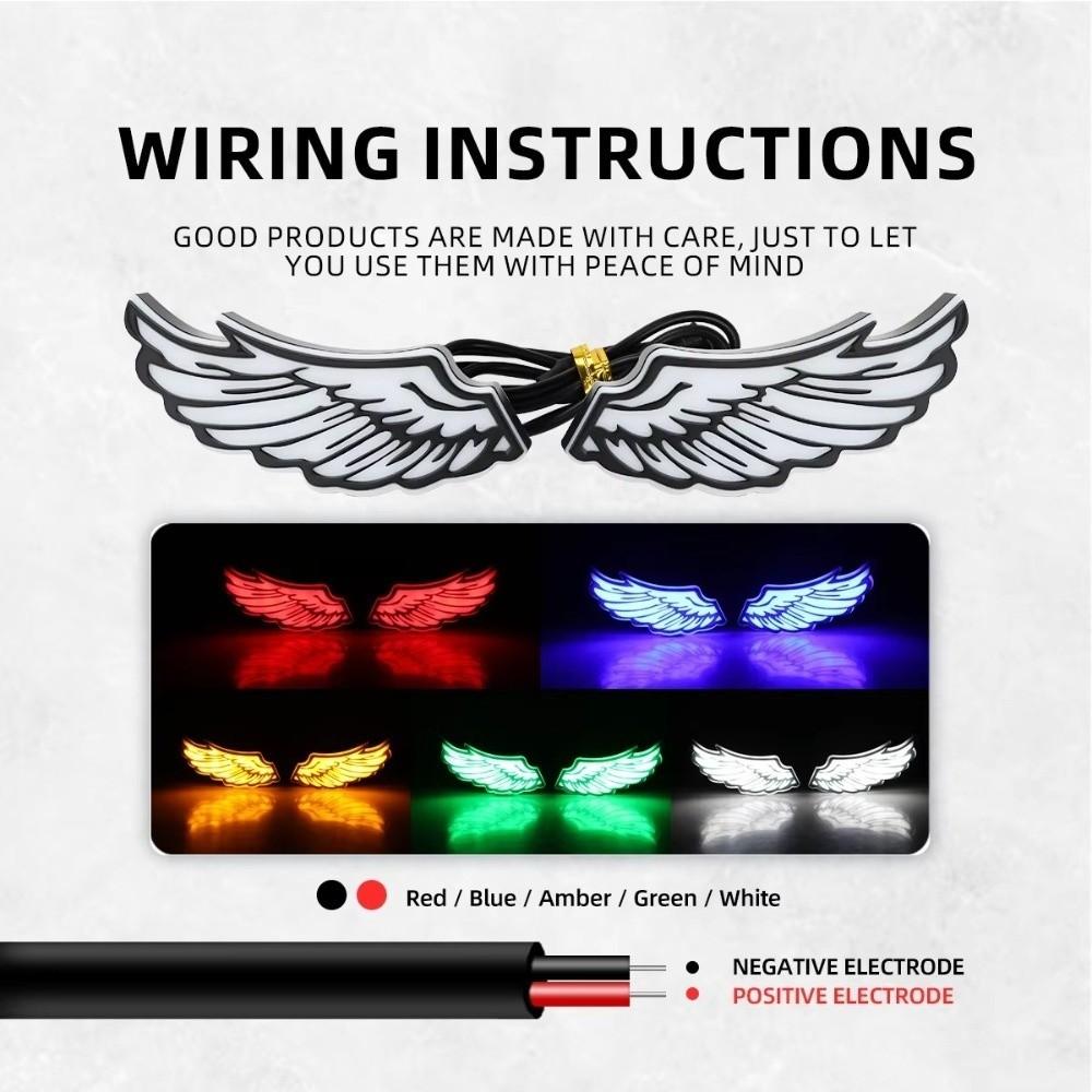 High Bright Motorcycle Angel Wing Flashing Decorative Tail Light Motorcycle