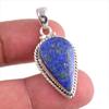 Natural Lapis Lazuli Gemstone Handmade 925 Solid Silver Gift Pendant 1.50" J5k60