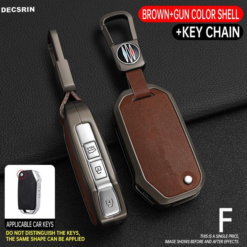 Чехол для ключа автомобиля из цинкового сплава + кожи для KIA Ceed 2025 CD Forte 2018 2019 2025 Cerato 2019 K3 Gt Seltos Sportage 2020 Sorento