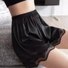 2Pcs Thin Home Pants Ice Silk Sleeping Shorts Comfortable Satin Shorts  Under Skirt