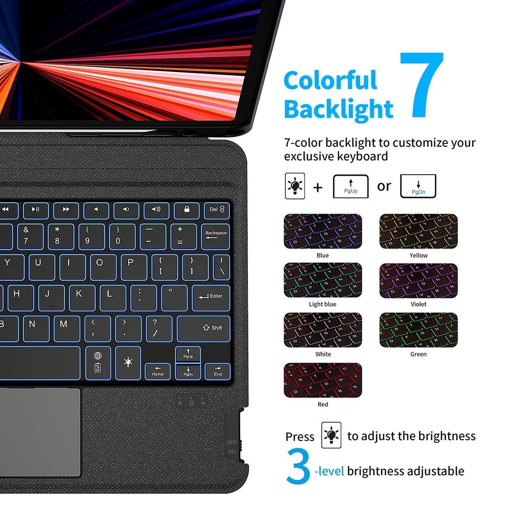 Wireless Bluetooth Keyboard for IPad Pro 12.9 11 Air 3 4 5 10.9 10.5 10.2 Tablet 2021 2020 Magnetic Detachable Keyboard Cover