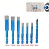7pcs /set 6-12mm Tile Drill Bit Hex Shank Hole Opener  For Ceramic Marble Granite Tile
