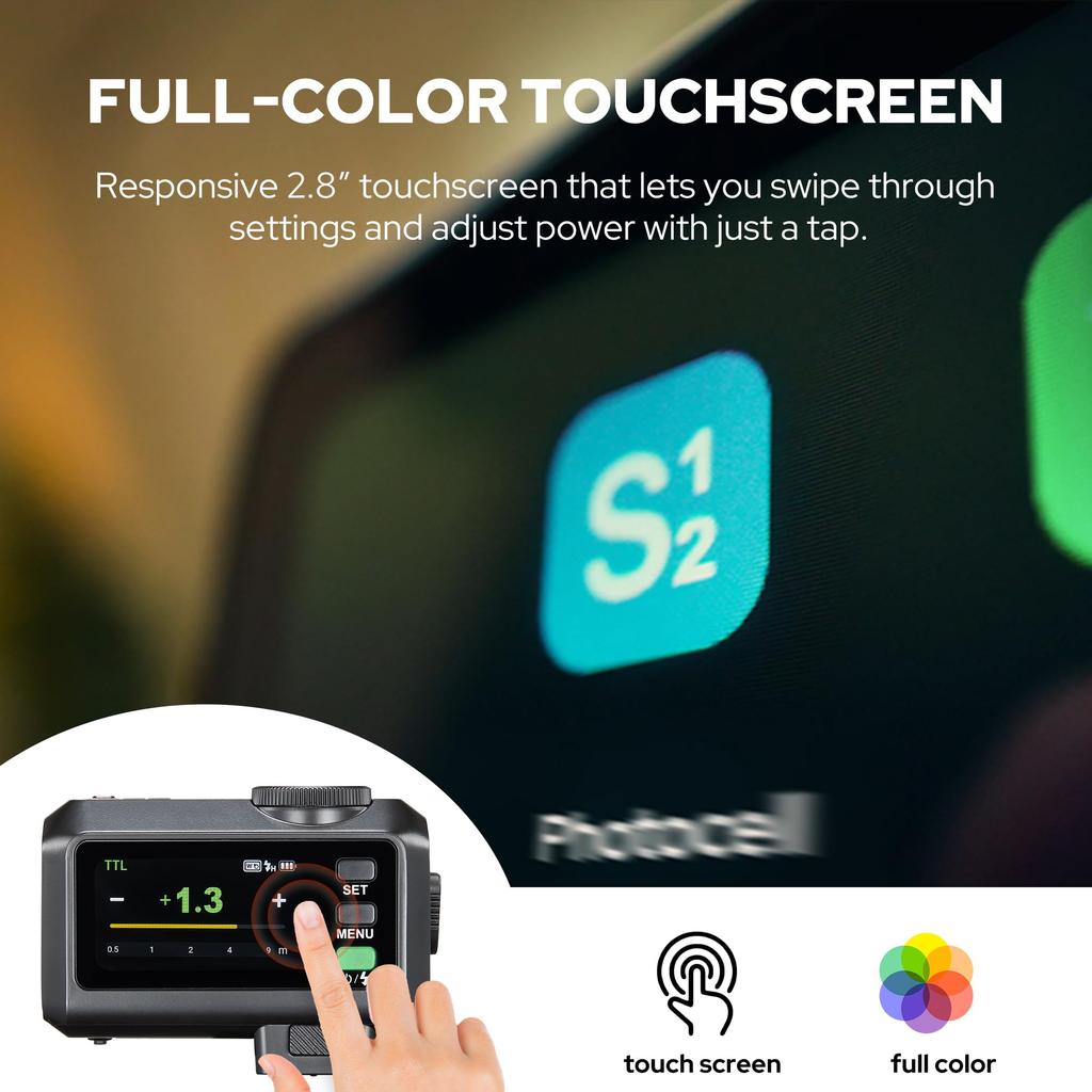 GODOX iT30Pro F TTL Вспышка для Fuji Цветная Компактная yet 560 Полностью Беспроводное Оптическое Управление для Камер на Камере, ЖК-дисплей с Сенсорным Экраном, Высокопроизводительная,