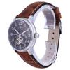 Zeppelin LZ127 Graf Open Heart Leather Automatic 7666-4 76664 Мужские часы