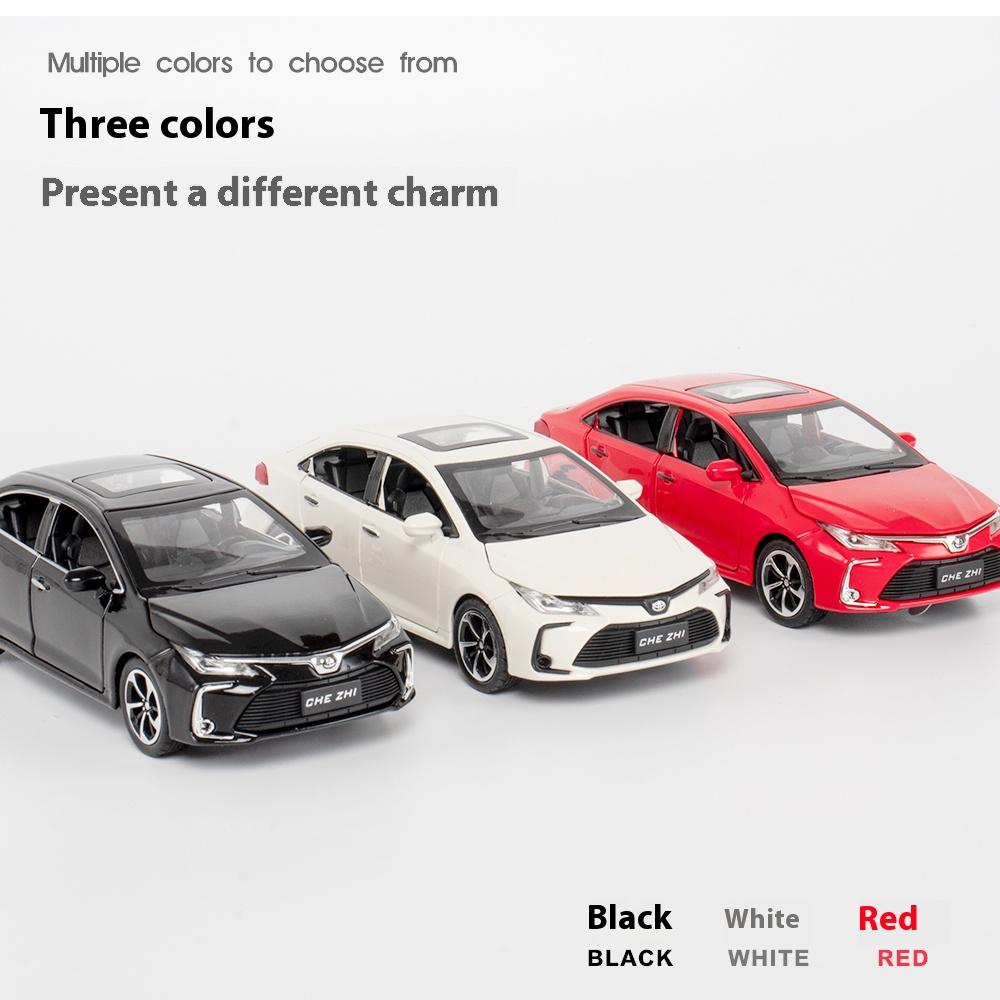 1/32 TOYOTA Corolla Металлическая машина Литая модель Звук и свет Инерционная игрушка Детская игрушка Подарок для детей Подарок на день рождения для мальчиков