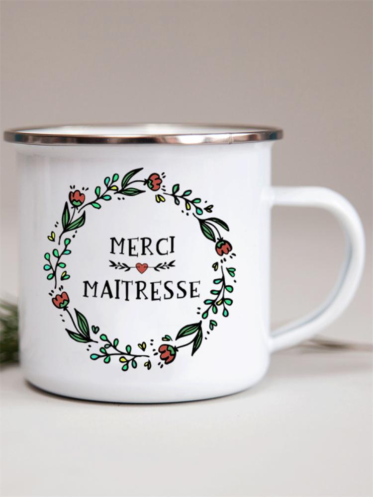 Французские цветочные эмалевые кружки с принтом креативные кружки для кофе кружка для молока вина пива напитка сока школьная ручка для дома посуда для питья подарки учителю