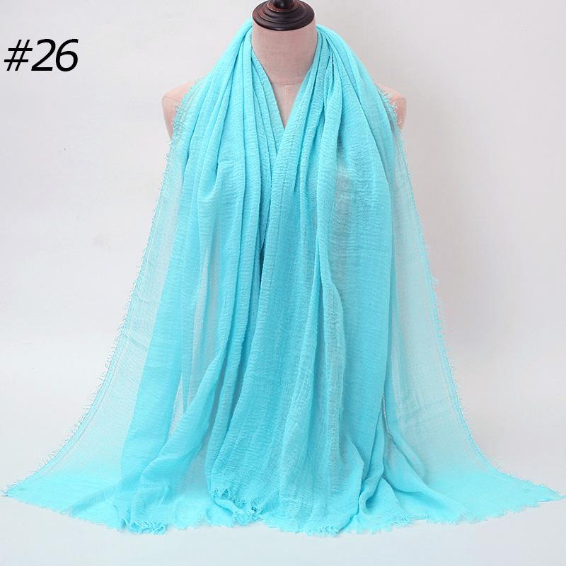 Big Size Crinkle Cotton Hijab Headscarf Women Cotton Muslim Head Wraps Headbands Long Shawls Musulman Scarves Turbans Foulard
