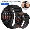 Нейлон+Силикон 22мм 26мм Спортивный ремешок для часов Garmin Fenix 8 Pro E 7X 6 Tactix 8 Forerunner 970 Epix Gen2 G2 Быстросъемный ремешок