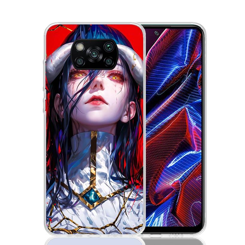 Чехол для телефона Albedo Overlord Аниме для Xiaomi Poco X7 X6 X5 Pro F7 Ultra Redmi 15C 15 13 13C 12 12C 10 10A 10C 9 9A 9C 9T Обложка Po