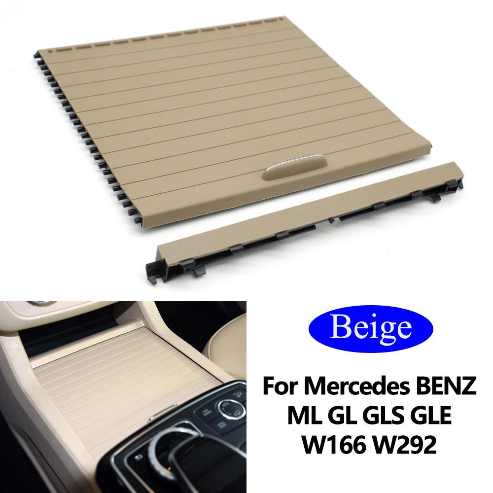 W166 подстаканник, раздвижная крышка, накладка на центральную шторку, замена крышки для Benz ML GL GLE GLS 2012 2013 2014 2015 2016