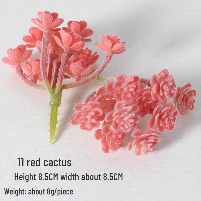 Mini Flocking Artificial Succulent Bonsai for DIY Wall Decor