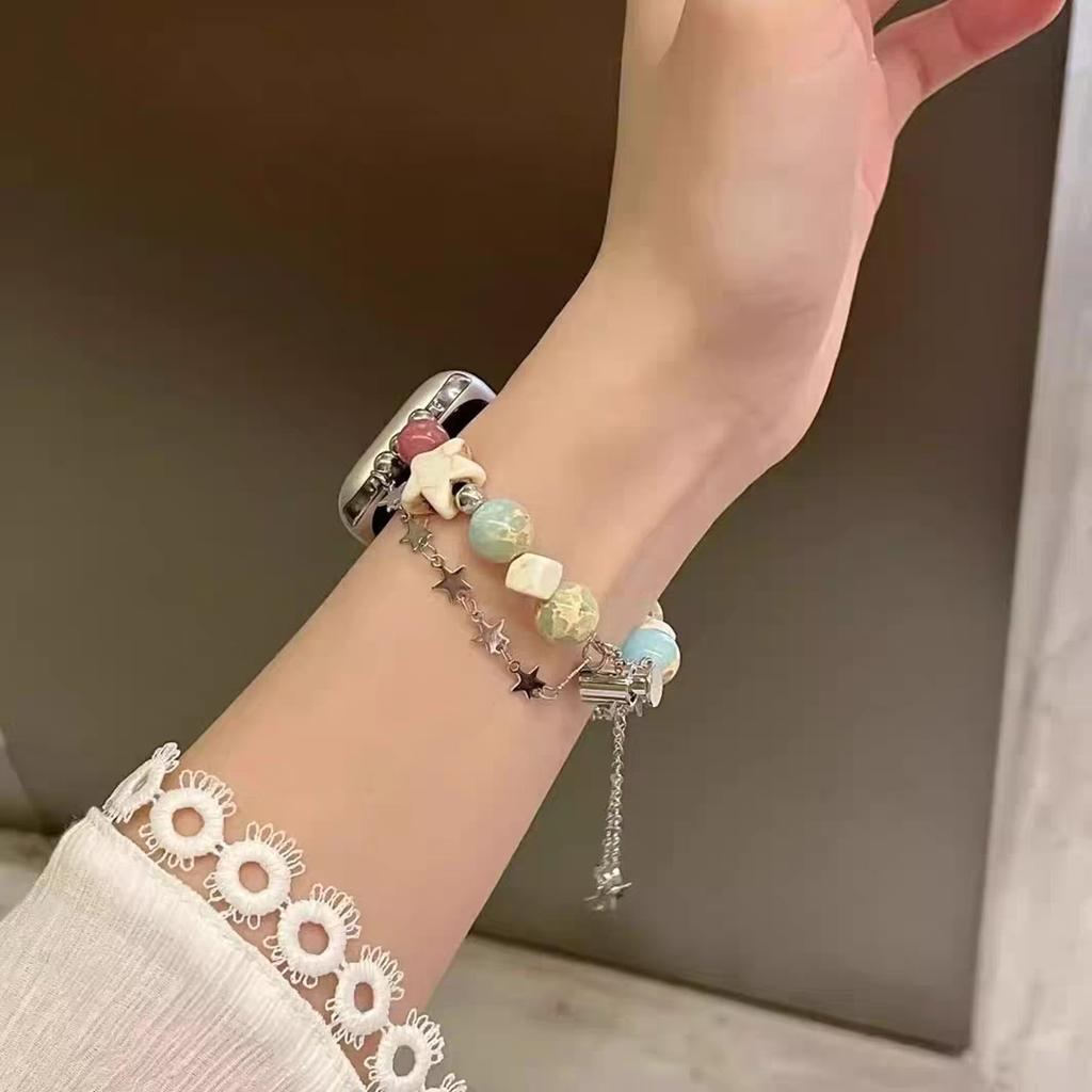 Новый браслет Stone Link для Apple Watch женский Серия Ultra 11/10/9/8/7/6/5/4/3/2/1 SE 38мм 40мм 41мм 42мм 44мм 45мм 46мм 49мм