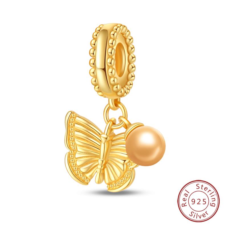 100% 925 Silver Exquisite Cubic Zircon Butterfly Bee Ladybug Charms Bead Fit Qikaola Original Bracelet Fine DIY Jewelry