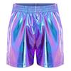 Children‘s Hip Hop Dance Shorts Metallic Finish Elastic Waistband Tear Away Side Buttons with Pockets for Stage Recital