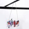 Stained Glass Color Birds Acrylic Window Wall Hanging Pendant Decorative Decors