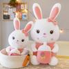 Adorable White Bunny Plush Pillow - Cute Rabbit Doll for Kids' Birthday Gift