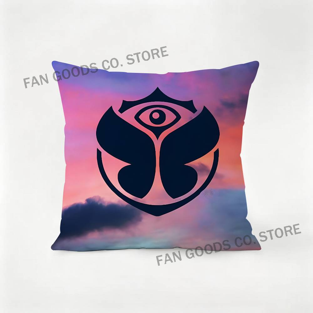 TTomorrowland Music Pillow Case For Sofa Decor Car Office Room Printing Cushion Cover Decorations and Protector