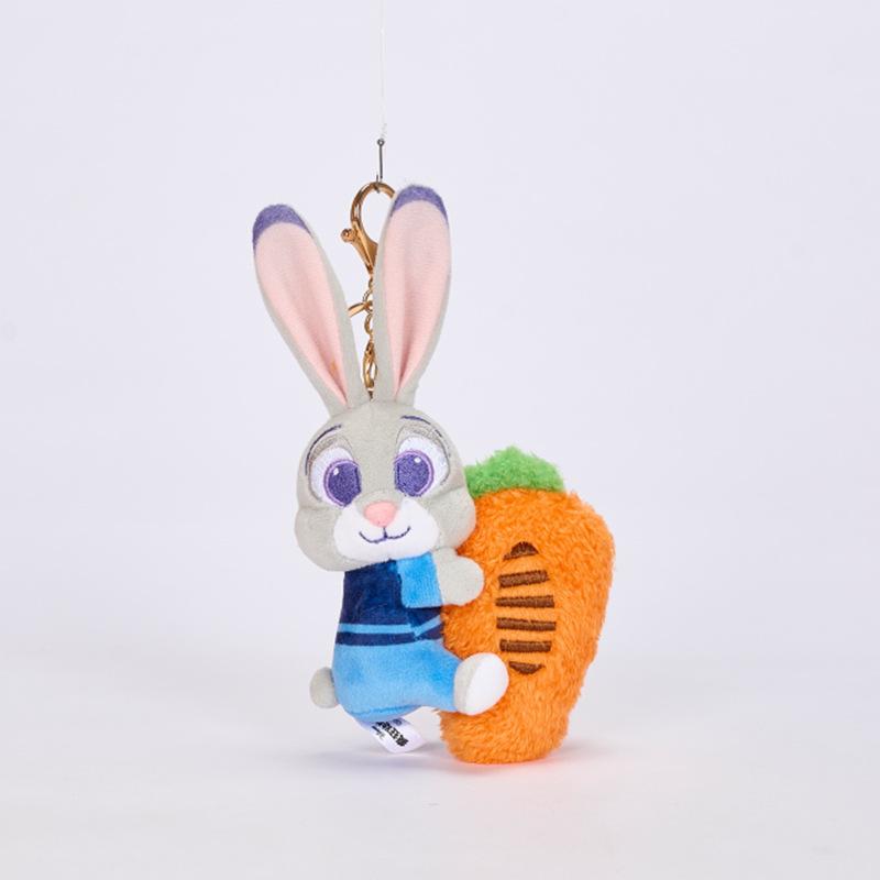 12cm Classic Anime Genuine Zootopia Plush Keychains Small Pendant Bag Hangings Christmas Birthday Gifts For Kids