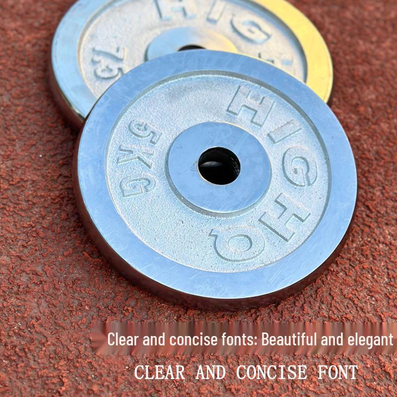 Cast Iron Dumbbell & Barbell Plates - Small Hole Weight Plates for Home Fitness