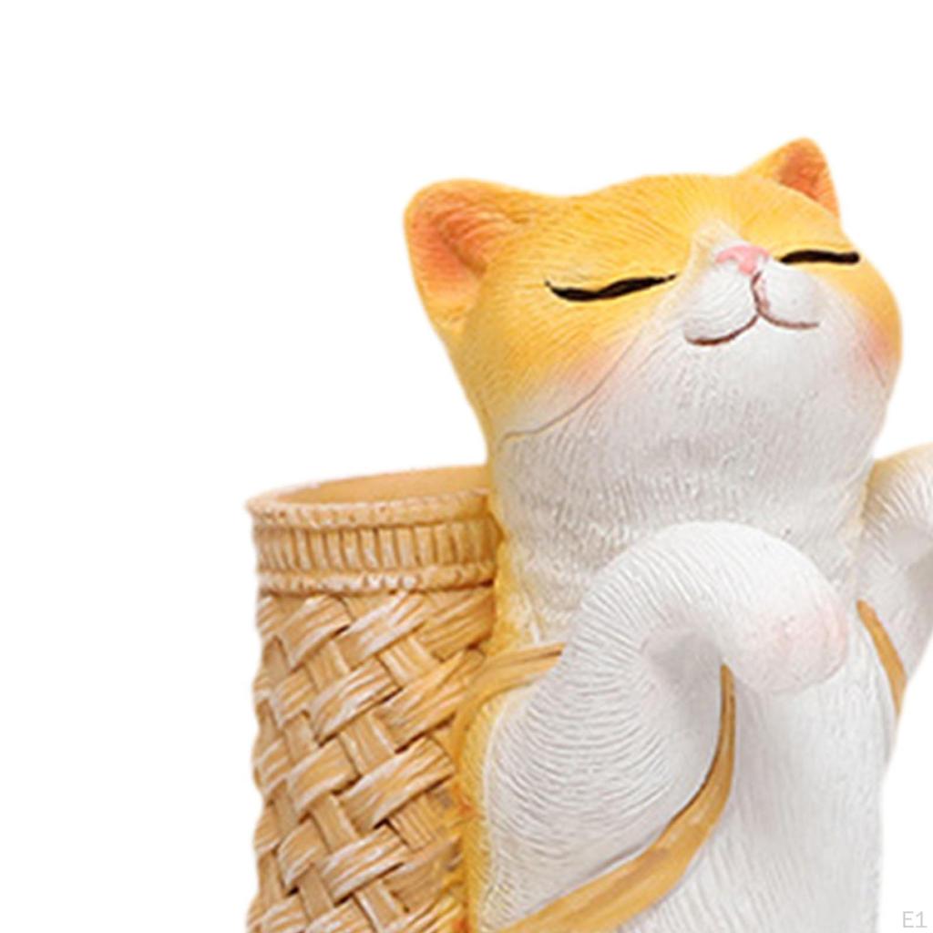 Очаровательная скульптура кота для подвесных горшков — причудливый декор сада